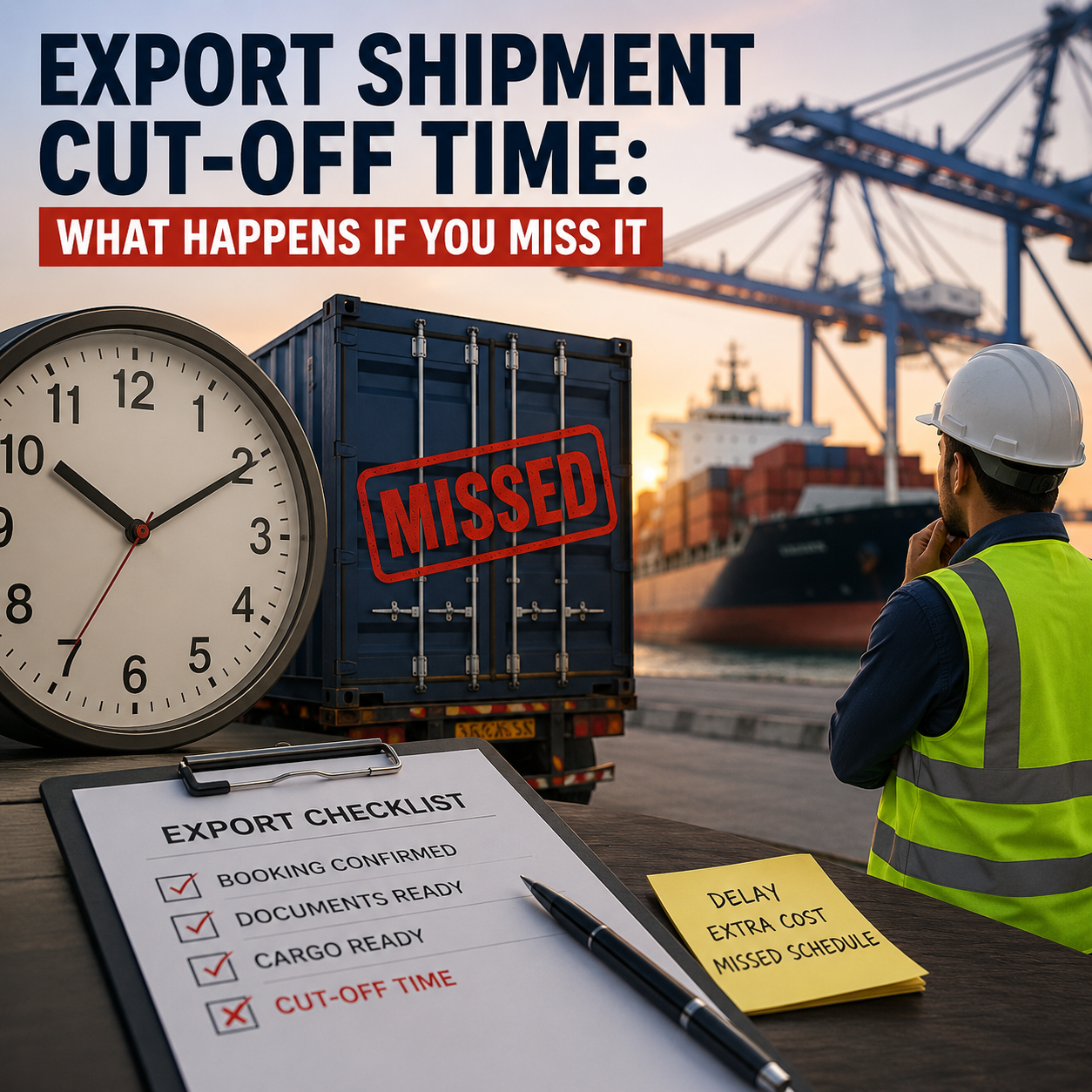 Export Shipment Cut-Off Time: What Happens If You Miss It