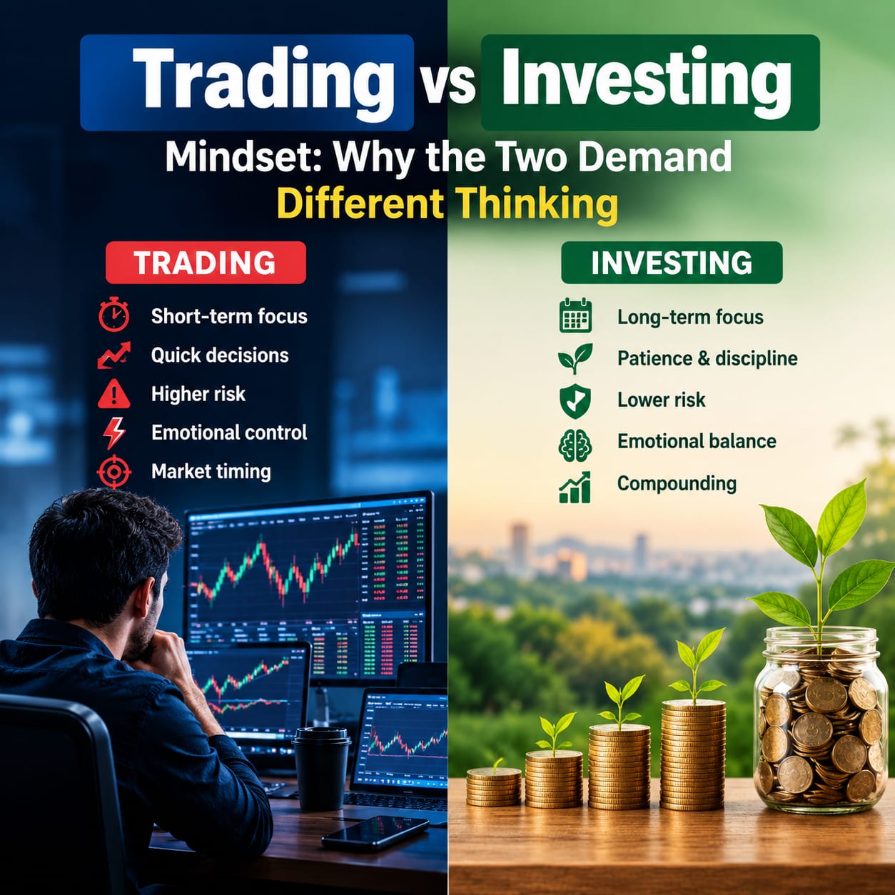 Trading vs Investing Mindset: Why the Two Demand Different Thinking